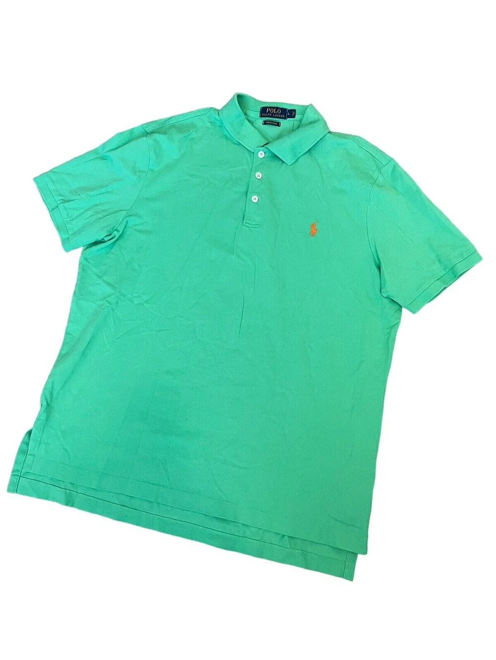 Polo Ralph Lauren Men’s Green Stretch Mesh Short Sleeve Shirt Pony Size Large